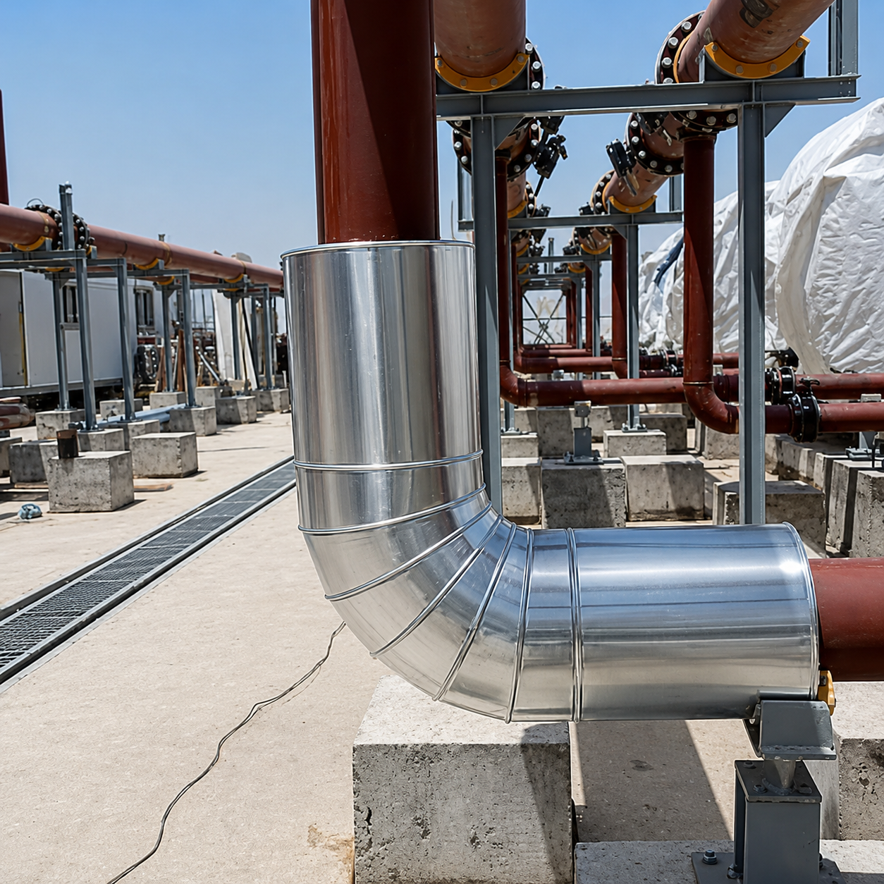 Air Duct & Chilled Water Pipes Installation