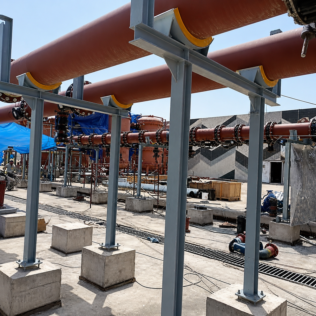 Air Duct & Chilled Water Pipes Installation
